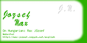 jozsef max business card