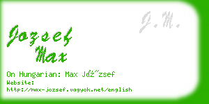 jozsef max business card